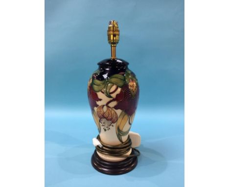 A Moorcroft table lamp