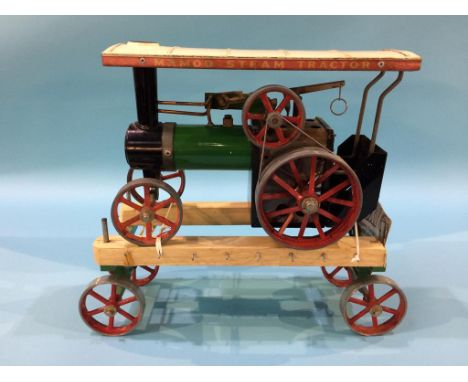A Mamod traction engine and trailer