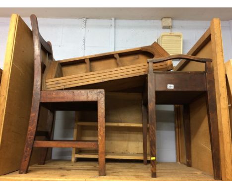 A shelf of assorted, to include a chair 
