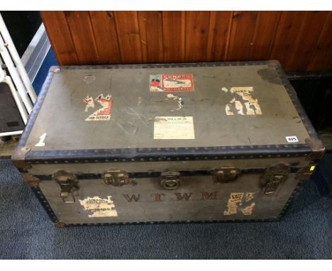 A steamer trunk
