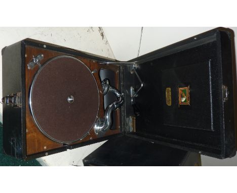 HMV record player and a folding camera (2)