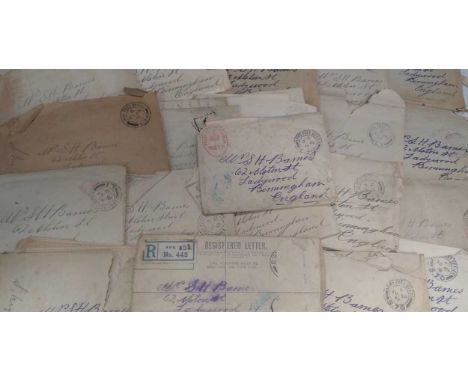 A collection of 29 original WW1 letters 1917-19 sent by 102655 Private Sidney Barnes, 172 and 196, 7th Infantry Labour Compan