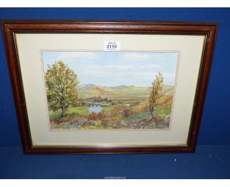 A framed and mounted Watercolour and ink painting by Wilfred Wilson of Hanbury, Caerleon.