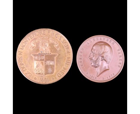 A bronze Royal Army Medical School award to Surgeon D G Marshall IMS (Indian Medical Service) dated 1888, together with an Ed