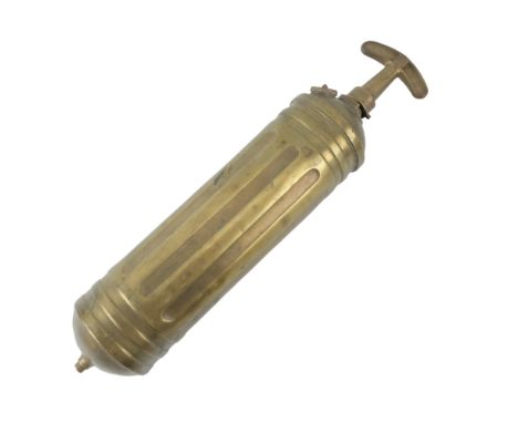 A Second World War British Army vehicle fire extinguisher, WD stamped and dated