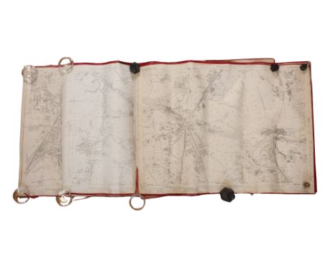 A group of 1930s Ordnance Survey Maps of the Manchester area including Ramsbottom, Bury, and Radcliffe, 106 x 76 cm