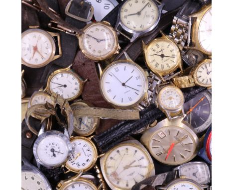 A large quantity of vintage wristwatches including Services, Uno and Limit