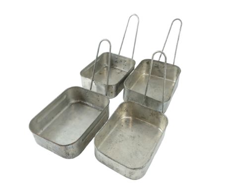 Two sets of Second World War British Army mess tins