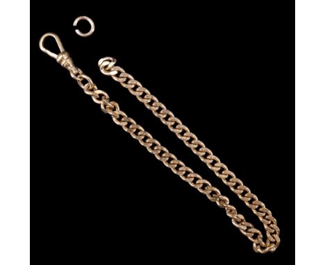 A gold-plated watch chain, 22 cm