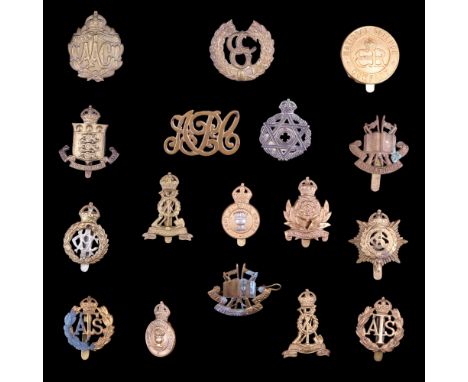 A small group of British Army Corps and other cap badges