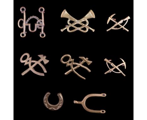British Army Pioneer battalion and trade / qualification brass badges