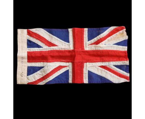 A British Army pennant from Field Marshal Douglas Haig's Staff car, printed cotton, of multi-piece construction, bearing a pr