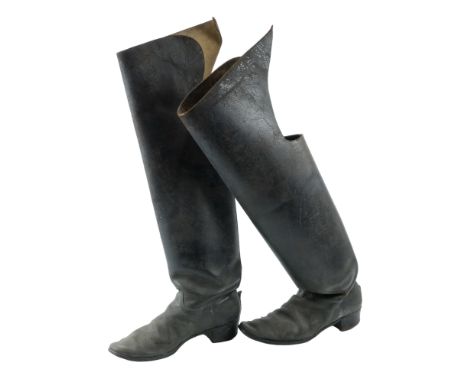 A pair of Victorian 1894 dated British Army Household Cavalry trooper's boots