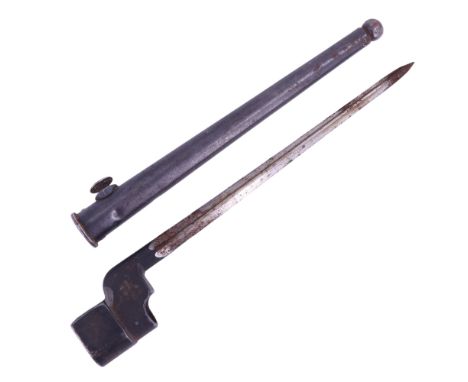 A Second World War British Army No 4 Mk I bayonet in Mk I scabbard 