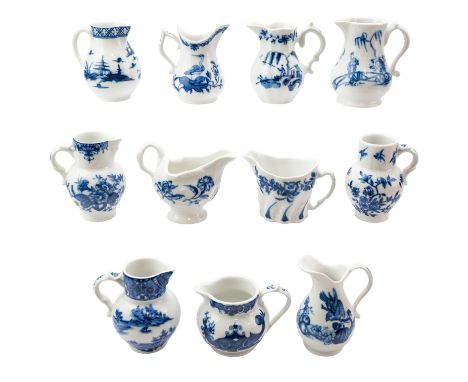 Royal Worcester for Compton &amp; Woodhouse "Blue &amp; White Historic Porcelain Jugs" collection, seven jugs with certificat