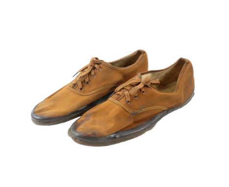 A pair of Second World War British army physical training plimsoles