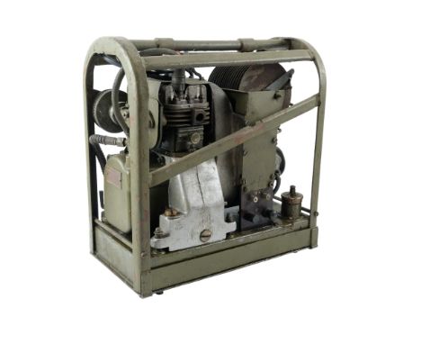 A Second World War British Army airborne forces lightweight 80-Watt radio battery charging generator. [ Parachute Regiment ] 