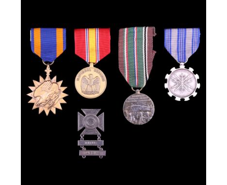 US 1941-1945 Campaign Medal together with Air Force Meritorious Achievement, National Defence and US Air Medals and an Army M