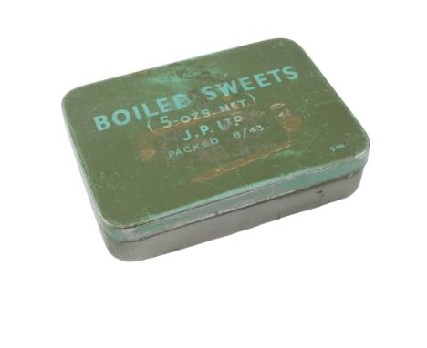 A 1943 British Army Boiled Sweets ration tin