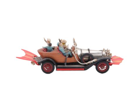 A vintage Corgi Toys "Chitty Chitty Bang Bang" diecast car with four figurines, 16 cm
