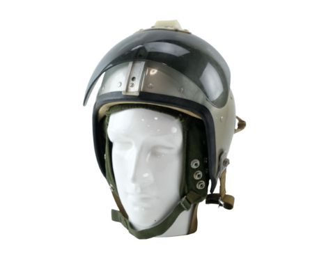 A 1970 RAF fast jet Mk IA (M) flying helmet together with a G-Type helmet