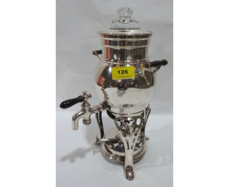 A plated coffee percolator by Landers, Frary &amp; Clark