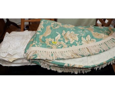 A foliate printed counterpane and other textiles