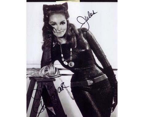 Julie Newmar, a signed and dedicated 10x8 inch photo. The Tony Award winning American actress and singer is probably best rem