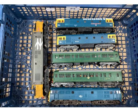 Five OO Gauge Outline British Diesel Locomotives/Railcar by Lima, Hornby, Airfix, plus dummy car, all untested for working or