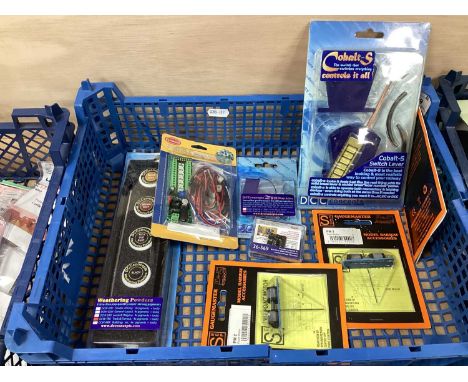 A Quantity of OO Gauge Model Railway Electrical Components by Gaugemaster, DCC Concepts and other including Points Motors, De