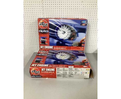 Two Airfix Engineer #A20005 Plastic Model Jet Engine Kits, unchecked, boxed.