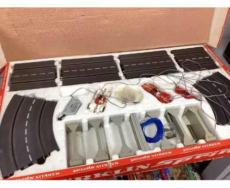 Marklin Sprint car racing set 1404, appears complete, boxed.
