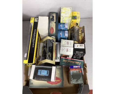 Approximately seventeen diecast model vehicles by Corgi, Oxford, Minichamps, various scale, boxed. One Box