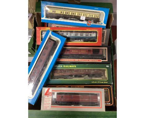 Approximately twenty OO gauge outline British coaches from Airfix, Hornby Lima, Mainline etc. boxed.