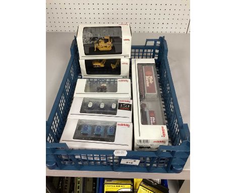 Six Boxed Marklin HO Gauge Rolling Stock and Diecast Model Vehicles including #48112 Museumswagen 2012. Boxed