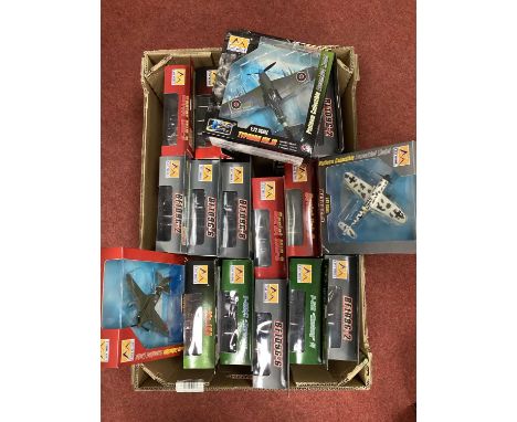 Seventeen 1:72nd scale plastic model military aircraft from Easy Model, boxed.