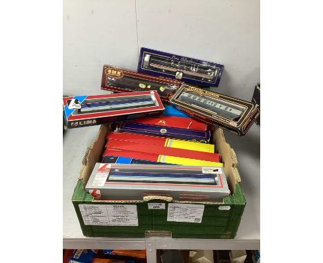 Sixteen OO Gauge Outline British Coaches by Lima, Hornby, Mainline &amp; Other, Boxed.