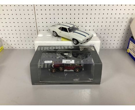 A Minichamps 1:43rd Scale Diecast Model Mercedes Benz 770K - Emperor Hirohito (cracked perspex case), Together with a 1:24th 