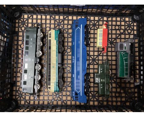 Six HO Gauge Outline Continental Locomotives by Lima, Fleischmann, Jouef and other, all untested, playworn, spares and repair