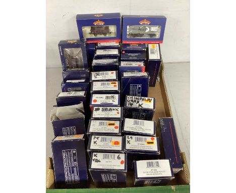 Approximately thirty OO scale rolling stock from Bachmann branch line, boxed. One box