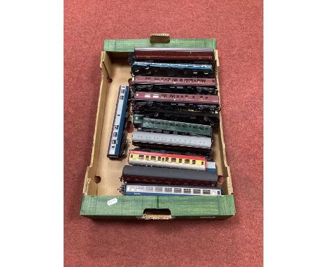 Approximately Twenty Five OO Gauge Outline British Coaches by Lima, Hornby and other, playworn.