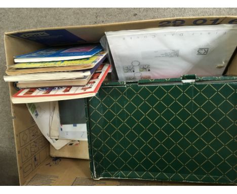 7 albums of postage stamps , first day covers etc