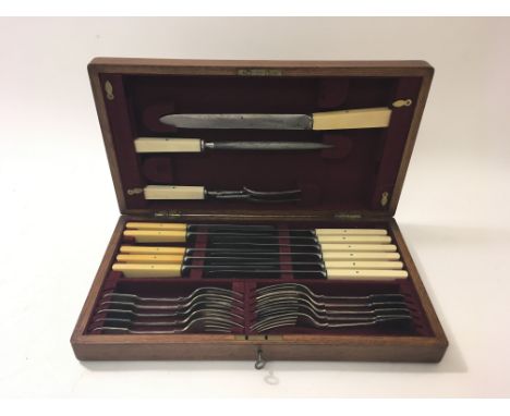 A canteen of cutlery marked R Richardson.