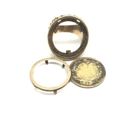 A Gents half sovereign ring, dated 1893, ring size I, total weight approximately 11 grams.