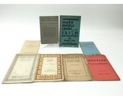 A 1919 edition of The Story Of The Irish Citizen Army by P O Cathasaigh published by Maunsel & Co Ltd, a copy of Marx Engels 