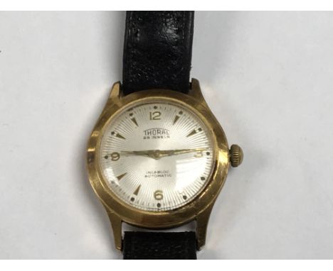 A vintage Gents Thoral 25 Jewel watch, Incabloc Automatic Swiss made, and working order