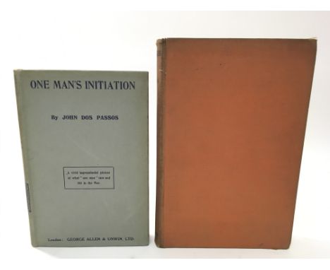A first edition copy of One Man's Initiation by John Dos Passos published by George Allen & Unwin Ltd in 1920 with original d