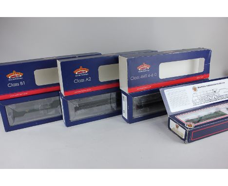 Four Bachmann 00 gauge model railway locomotives, 'A Harold Bibby' 61250, 'Happy Knight' 60533, 'Sir Martin Probisher' 864, a