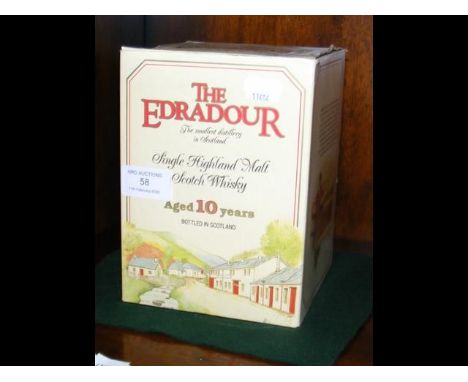 An unopened bottle of The Edradour 10 Years Old Single Highland Malt Scotch Whisky in box 