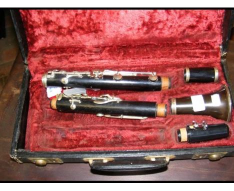 A B &amp; H clarinet - circa 1930's - in carrying case CONDITION REPORTSmall crack visible to bell as seen in additional imag